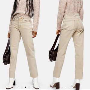 TOPSHOP High Waisted Straight Leg Jean